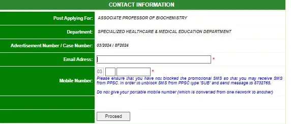 enter contact details